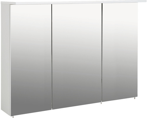 Armoire de toilette Möbelpartner Profil 120,5 x 16 x 72,3 cm blanc 3 portes