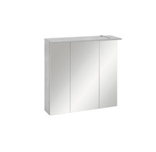 Spiegelschrank Möbelpartner Profil 70,5 x 16 x 72,3 cm steingrau 3-türig
