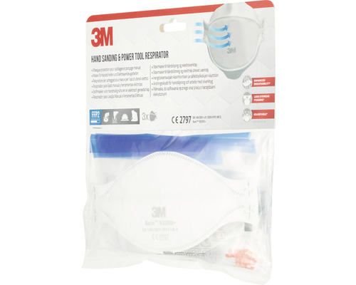 3er-Pack 3M Aura Atemschutzmasken für Handschleifen und Elektrowerkzeuge