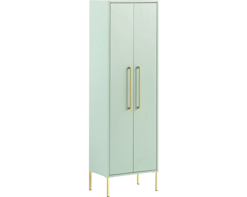 Armoire maxi Möbelpartner Sarah couleur de façade vert menthe 46,2 x 154,7 x 30 cm