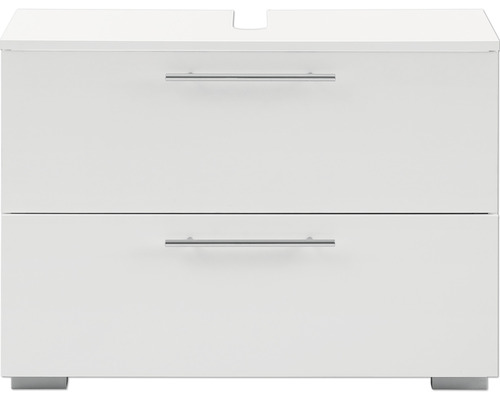 Waschbeckenunterschrank mit zwei Schubladen und Griffen