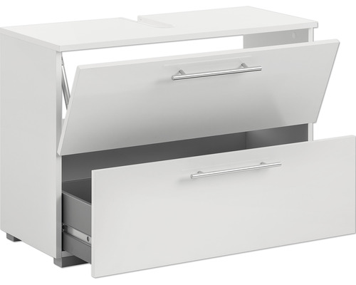 Waschbeckenunterschrank mit zwei offenen Schubladen