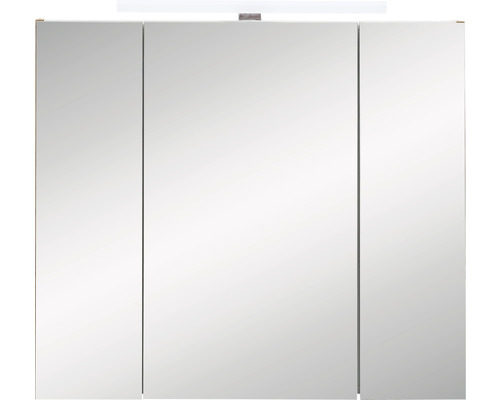 Armoire de toilette à trois portes avec éclairage pour la salle de bains