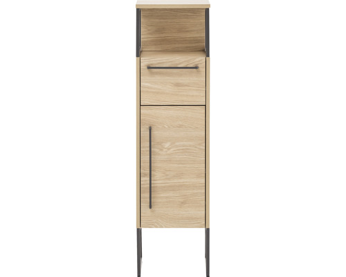 Table de chevet en bois avec tiroir et porte