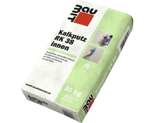 Baumit Kalkputz Klima RK 38 für innen 35 kg Sack Kalkputz RK 38 für Innenräume, 35 Kilogramm