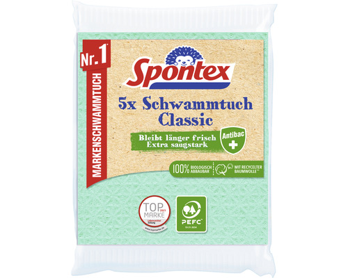 Tissu éponge Spontex Classic 5 pièces