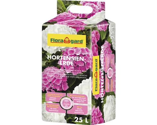 Terreau pour hortensias Floragard pour hortensias à fleurs roses et blanches 25 l-0