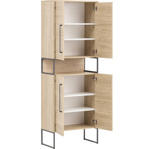 Hochschrank Möbelpartner Limone BxHxT 65,2 x 183,4 cm x 33,1 cm Frontfarbe eiche hell