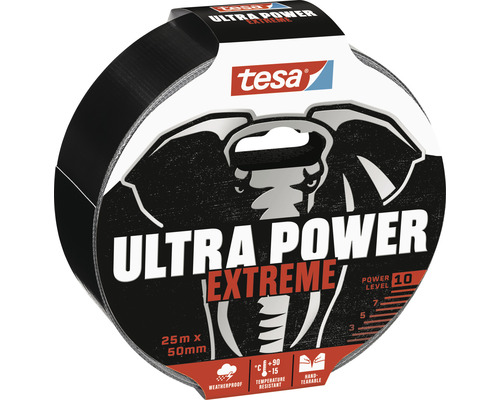 Ruban adhésif Tesa Ultra Power Extreme, 25 mètres sur 50 millimètres, résistant aux intempéries et aux températures