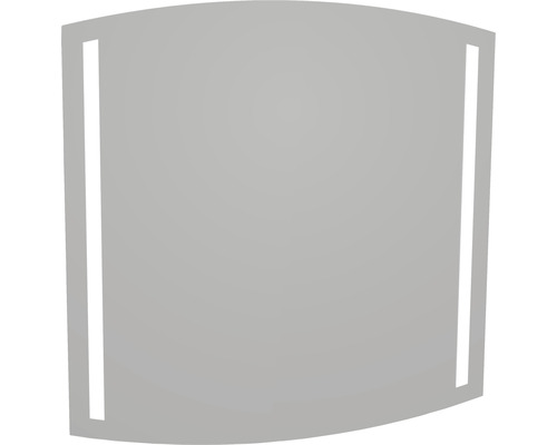 Ein rechteckiger Spiegel mit abgerundeten Ecken