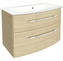 Badmöbel-Set FACKELMANN B.Style 83,2 cm Sand Eiche/Sand Eiche