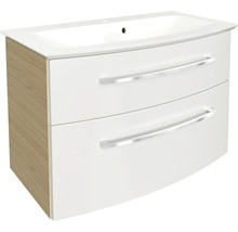 Badmöbel-Set FACKELMANN B.Style 83,2 cm Sand Eiche/weiß