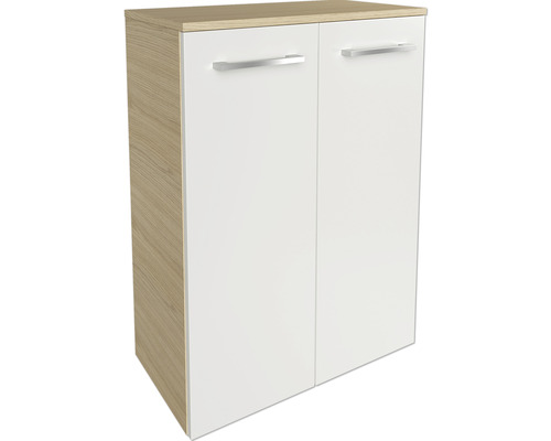 Armoire midi double FACKELMANN B.Style 60,2x82,5x32 cm sable chêne/blanc