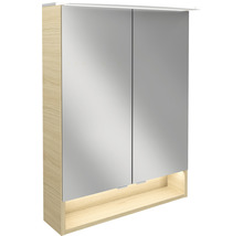Armoire de toilette à miroir avec deux portes et tablette