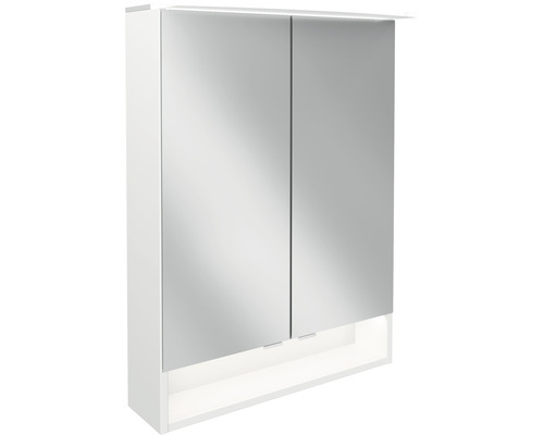 Spiegelschrank FACKELMANN 60 x 23.1 x 80.9 cm weiß 2-türig LED