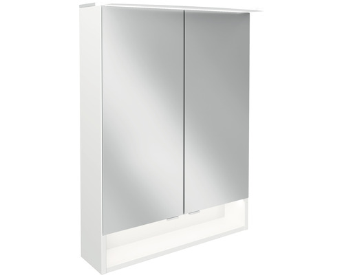 Armoire de toilette FACKELMANN 60 x 23.1 x 80.9 cm blanc 2 portes led