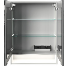 Spiegelschrank FACKELMANN 60 x 23.1 x 80.9 cm weiß 2-türig LED