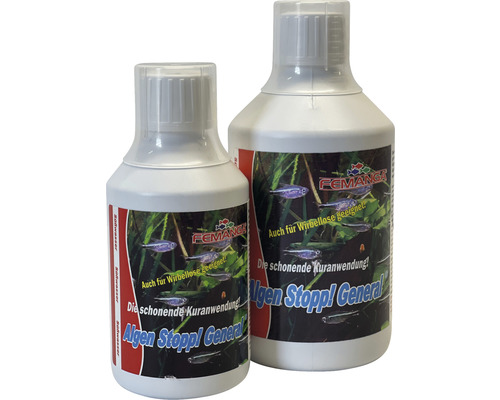 Deux bouteilles d''anti-algues pour aquariums