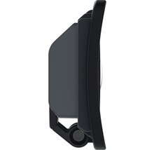 Vue latérale d''un luminaire de numéro de maison noir