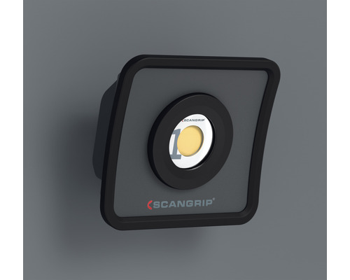 Logo Scangrip sur lampe de travail LED