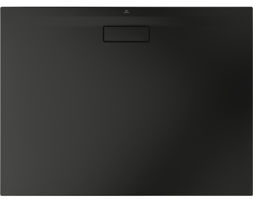 Receveur de douche noir avec écoulement rectangulaire