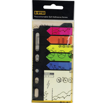 Klebezettelset auf Pappe 4 Farben Neon