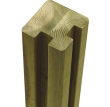 Poteau en bois avec rainure et languette