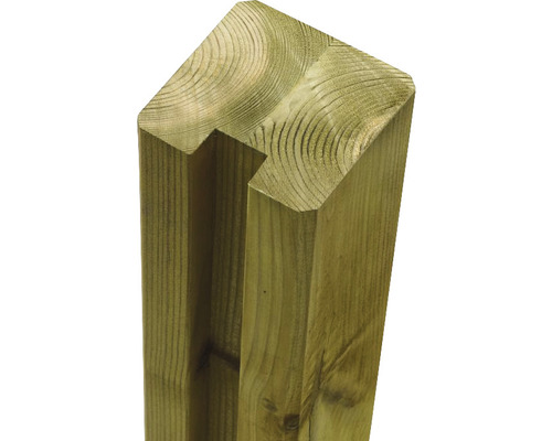 Holzpfosten mit Nut für Zaunelemente