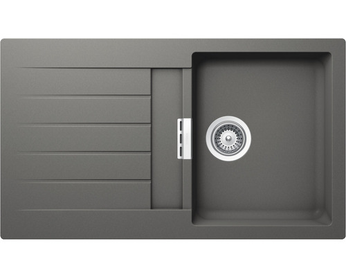 Évier à intégrer Schock SIGNUS D-100 U 860 x 500 mm silverstone SIGD100USIL Évier avec égouttoir