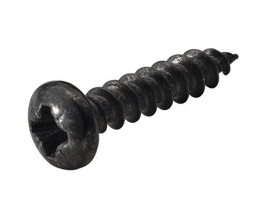 Befestigungsschraube für Stangenscharniere Linsenkopf 3,5x16 mm schwarz 40 Stück Schwarze Holzschraube mit Linsenkopf