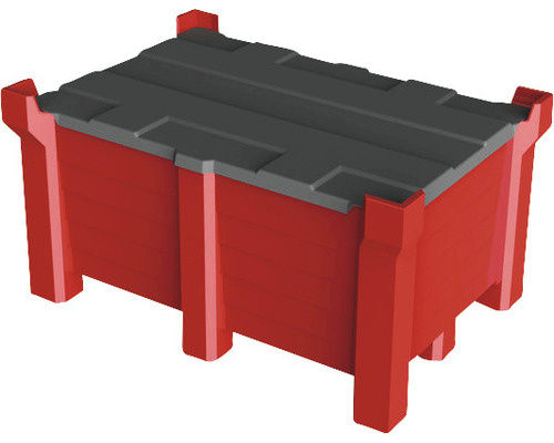 Deckel für Stapelbehälter PolyPro 90 l Kunststoff schwarz Stapelbox mit Deckel