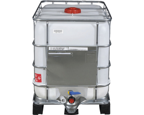 Conteneur IBC sur palette PE 600 l avec ouverture de remplissage DN 150 et ouverture d'écoulement DN 50