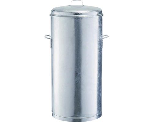 Réservoir collecteur pour poubelle en tôle d'acier 60 l galvanisé à chaud-0