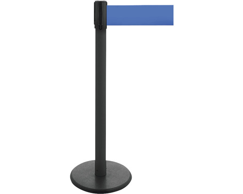 Système de barrière Traffico type 2.9 poteau noir sangle bleu 1000 mm