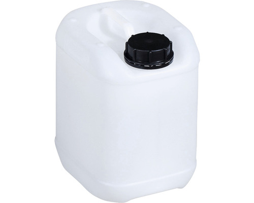 Jerrican en plastique blanc avec bouchon à vis noir