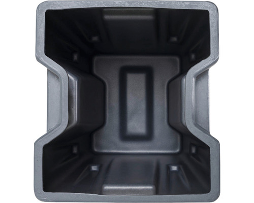 Grauer Pflanzkasten aus Kunststoff, Innenansicht