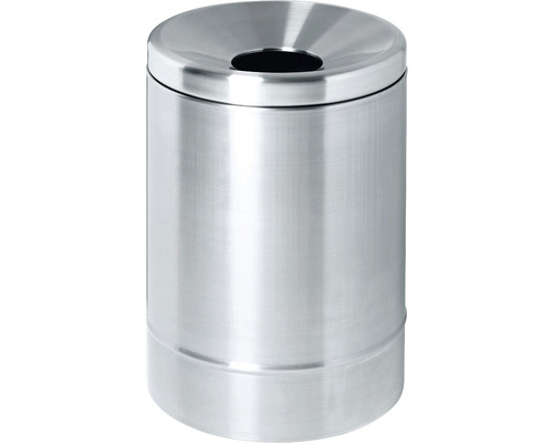 Corbeille à papier auto-extinguible acier inoxydable 15 l Poubelle en acier inoxydable avec couvercle et ouverture d''insertion.