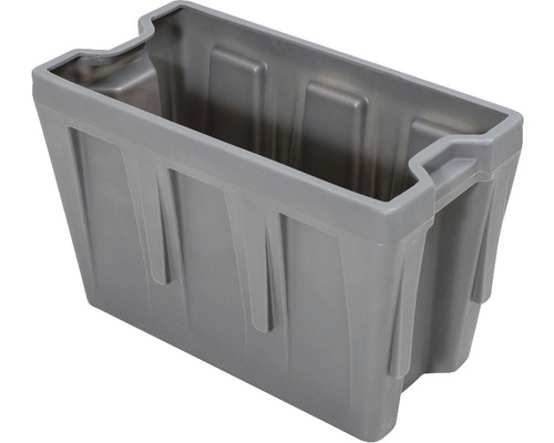 Grauer Lagerkasten aus Kunststoff