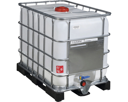 IBC Container mit Gitterbox und Kunststoffpalette