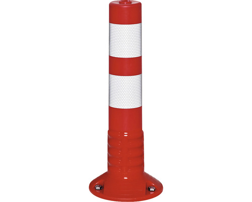 Cylindre de signalisation Comeback plastique auto-relevable blanc/rouge 460 mm