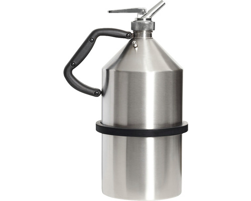 Falcon Sicherheitskanne mit Feindosierhahn 5 l Edelstahl Druckbecherpistole aus Metall mit Griff