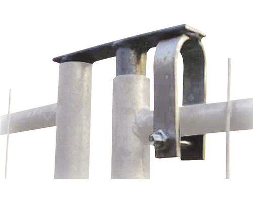 Raccord de porte pivotant pour clôture de chantier élément de porte en acier zingué 220 mm