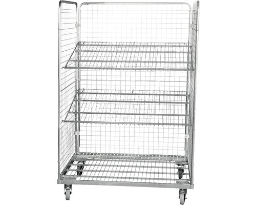 Rollregal aus Metall mit mehreren Ebenen