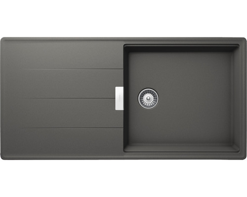 Évier à intégrer Schock TIA D-100L U 1000 x 500 mm silverstone TIAD100LUSIL Évier avec égouttoir