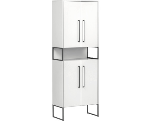 Armoire haute Möbelpartner Limone couleur de façade blanc 65,2 x 183,4 x 33,1 cm