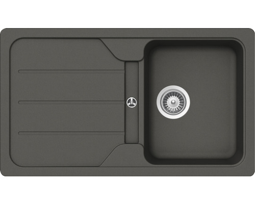 Évier encastrable Schock FORMHAUS D-100 A 860 x 500 mm asphalte FOMD100AGAS Évier en granit avec égouttoir