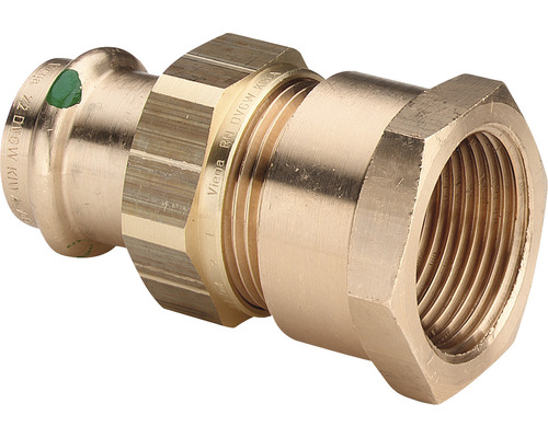 Raccord à sertir Viega Sanpress raccord vissé 12 x 1/2" FI 293024 Viega Raccord de transition en bronze rouge avec filetage intérieur