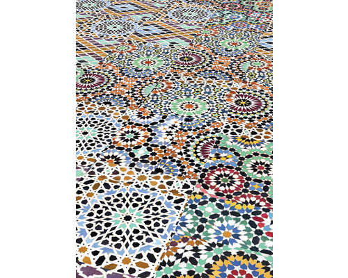 Boden mit Mosaikfliesen in verschiedenen Mustern