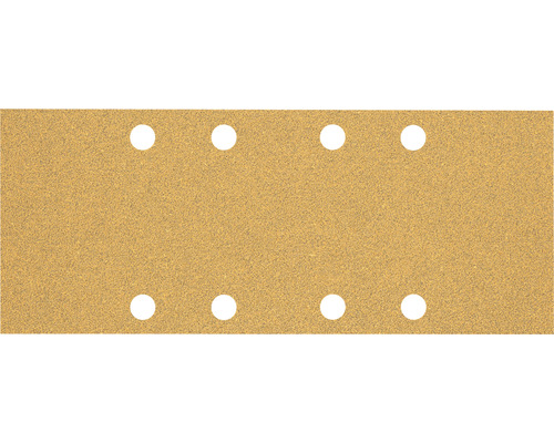 Feuille abrasive pour ponceuse vibrante Bosch, 93x230mm, grains 60 80 120, 8-trous, 10-pièces