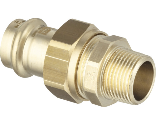 Raccord à sertir Viega Sanpress raccord vissé 15 x 1/2" FE 120108 Raccord de transition en laiton avec raccord à sertir et filetage mâle